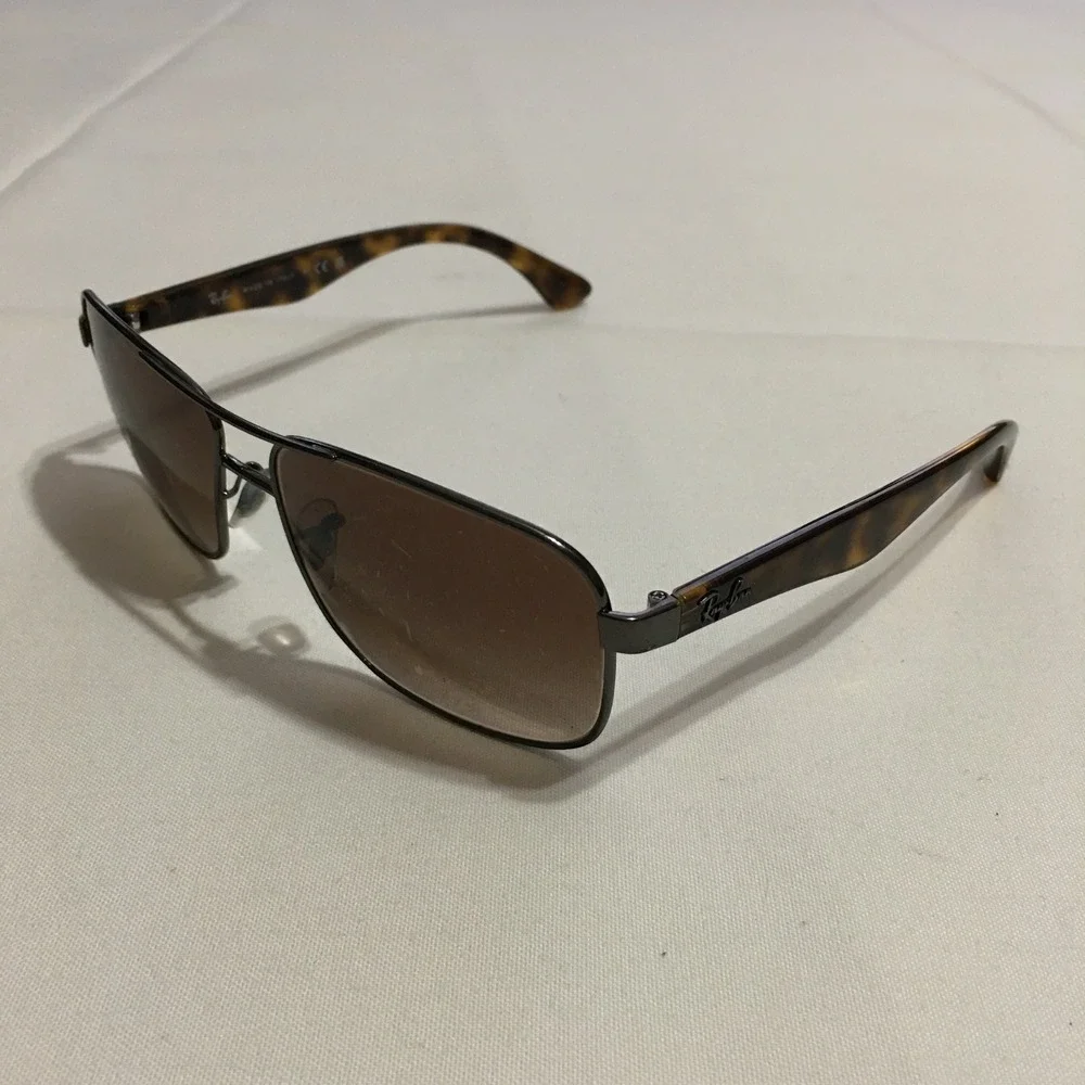 Ray-Ban RB3516 Polished Gunmetal Brown Sunglasses 004/13 Italy Frame Only